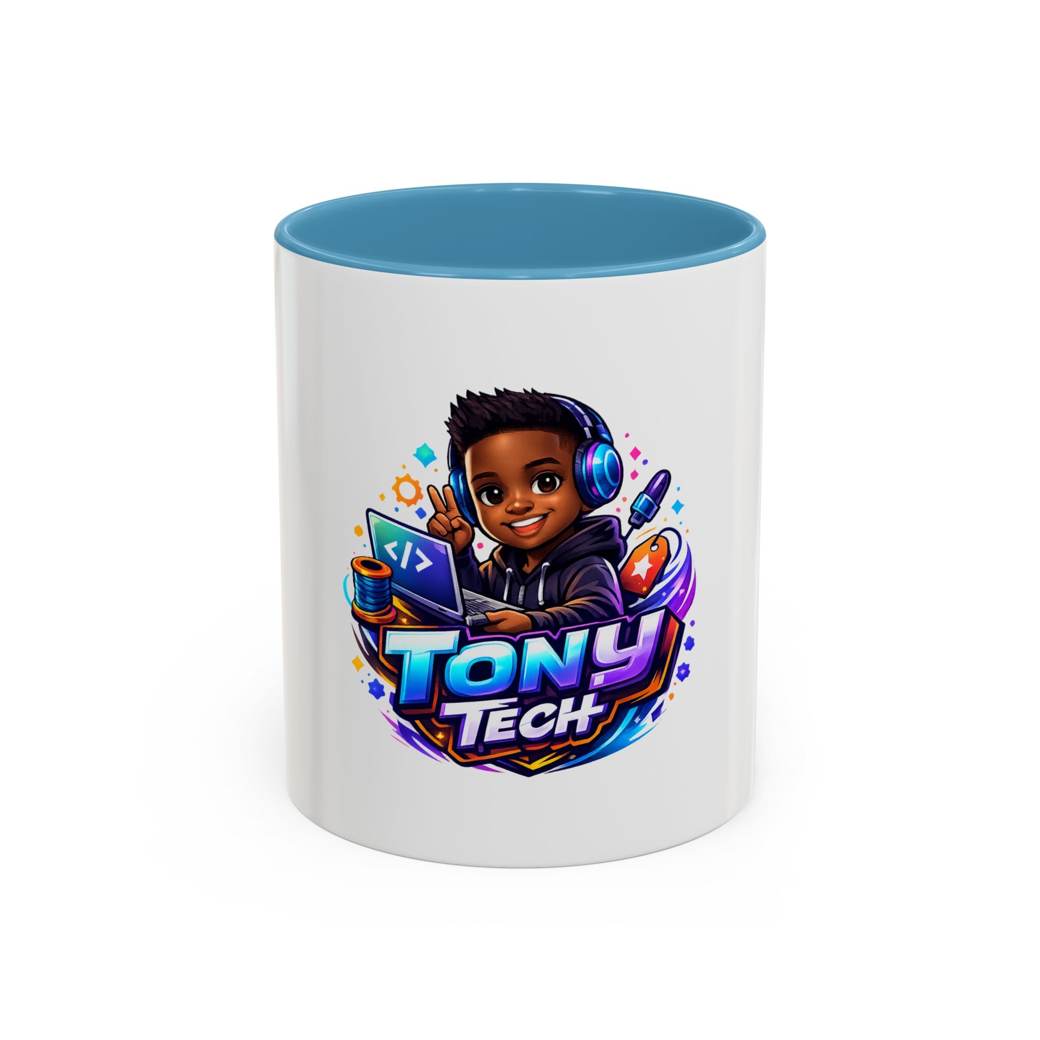 Tony Tech Gamer Coffee Mug — Personalized Techie Gift (11/15oz)