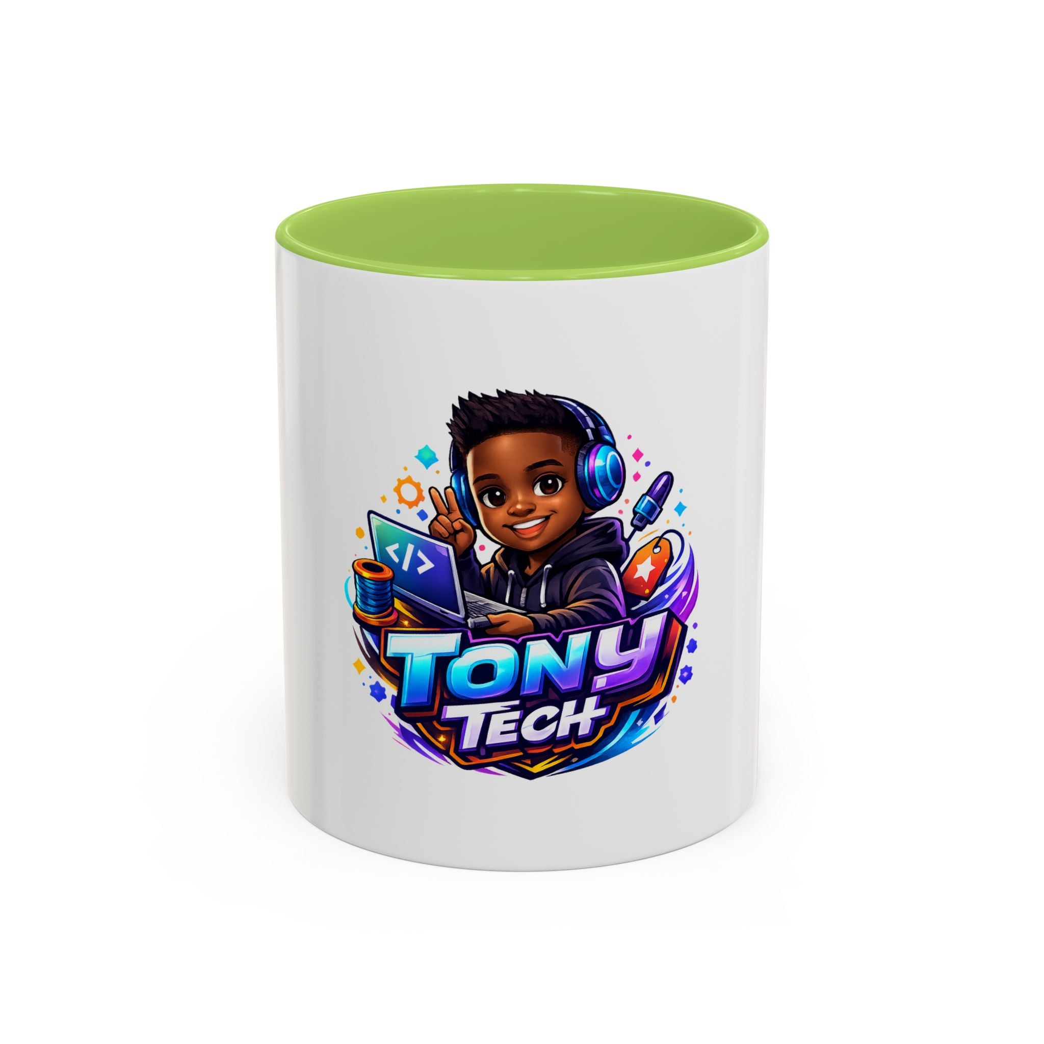 Tony Tech Gamer Coffee Mug — Personalized Techie Gift (11/15oz)