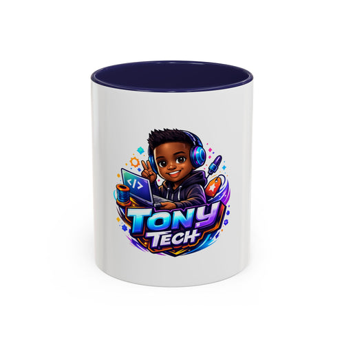 Tony Tech Gamer Coffee Mug — Personalized Techie Gift (11/15oz)